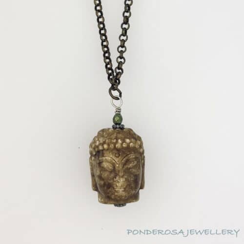 Brown Stone Buddha - Face