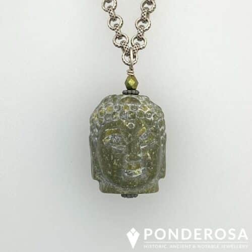 Green Buddha Green Stone Buddha - Face