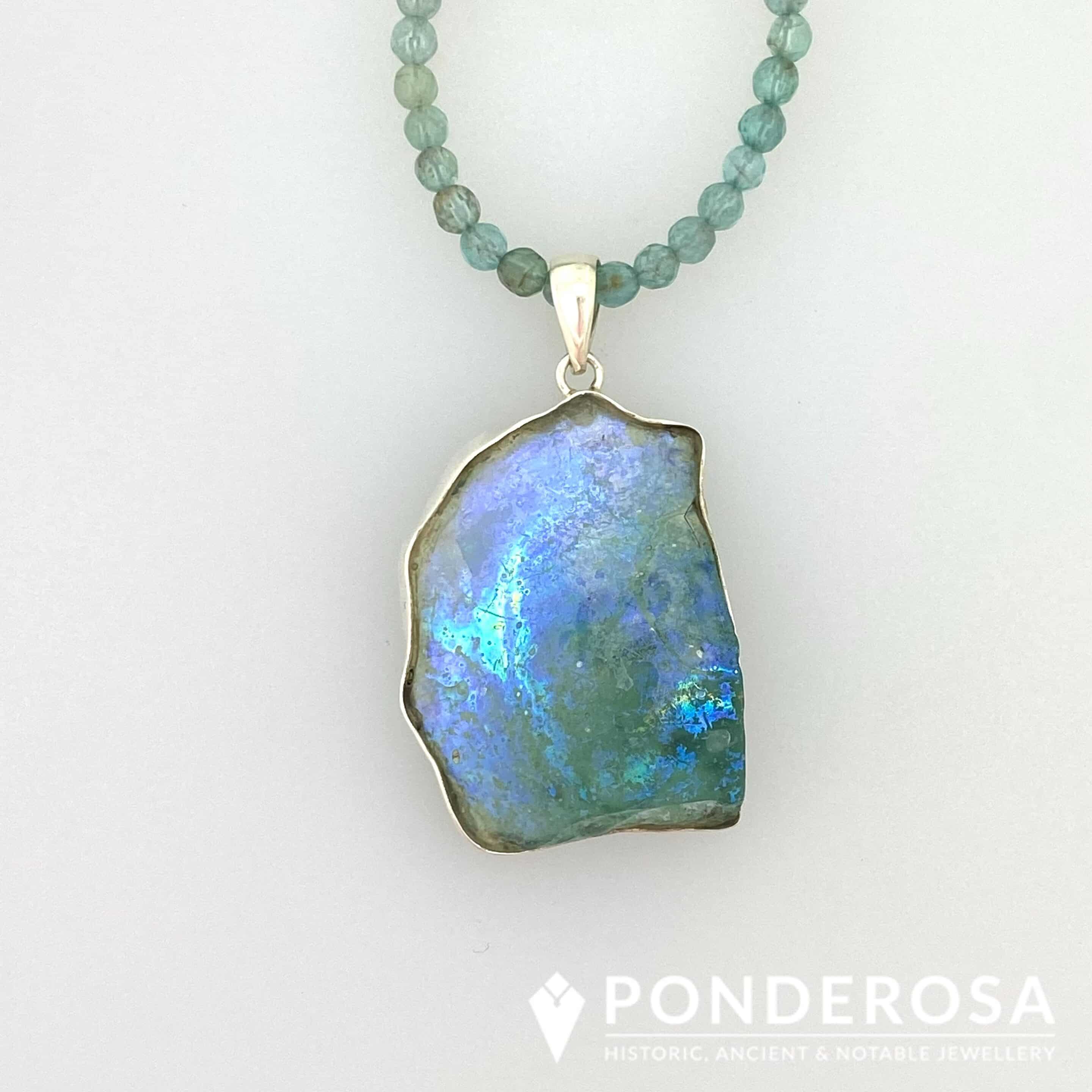 Roman Glass with Blue/Green Patina