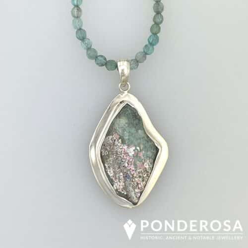 Roman Glass with Pink Patina