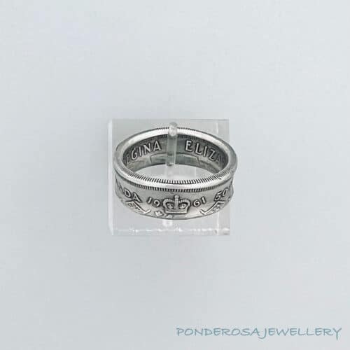 Silver Coin Ring - Fifty Cent (1961)