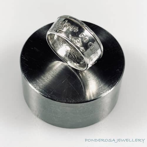 Silver Coin Ring - Fifty Cent (1965)