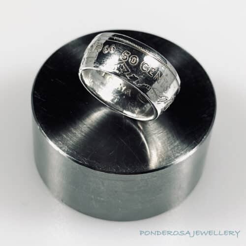 1966 Silver Coin Ring - Canada Fifty Cent (1966)