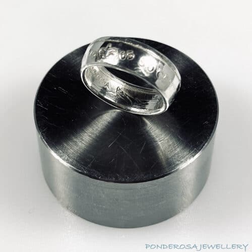 Silver Coin Ring - Fifty Cent (1965 N)