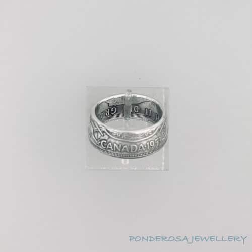 Silver Coin Ring - Fifty Cent (1953)