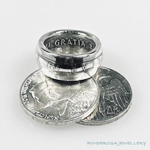 Silver Coin Ring - Silver Dollar (1964)