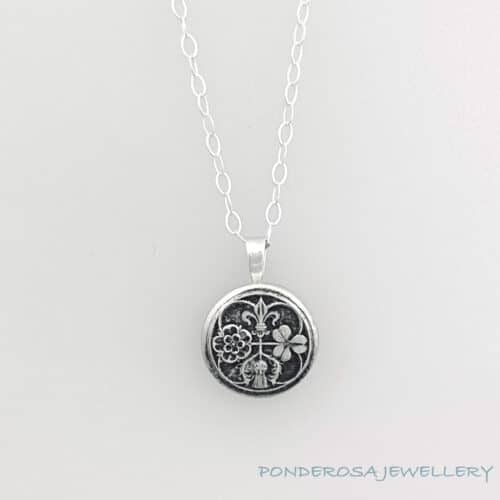 Silver Coin Necklace - Punch 4