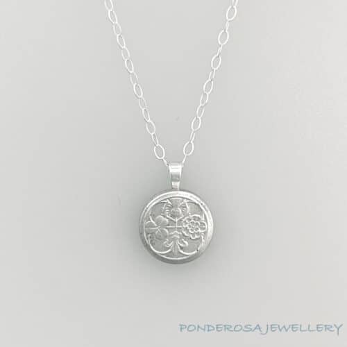 Silver Coin Necklace - Punch 5