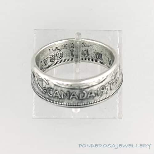 Silver Coin Ring - Fifty Cent (1957)