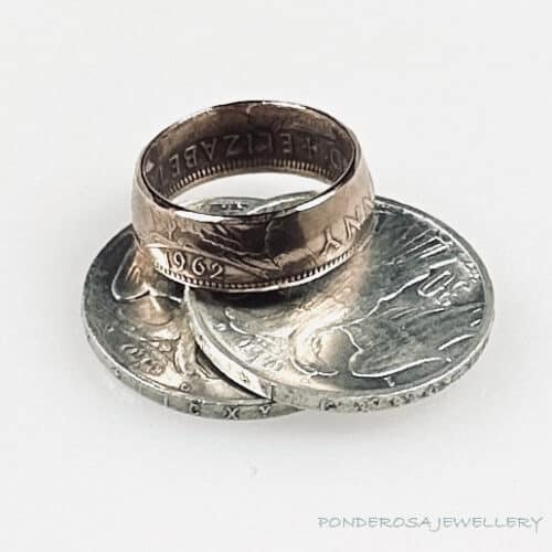 1962 Great Britain One Penny Coin Ring - (1962)