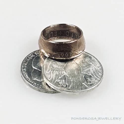 1963 Great Britain One Penny Coin Ring - (1963)