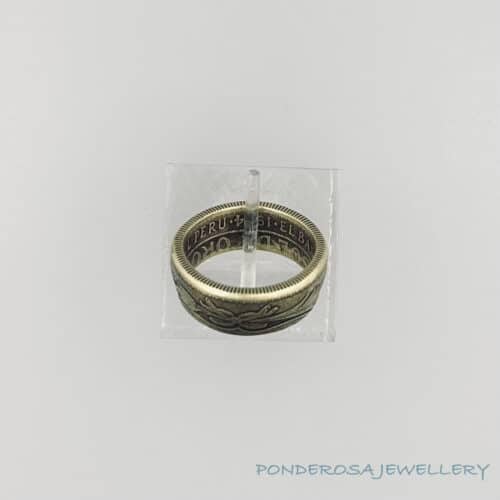 Peru Coin Ring - 1/2 Sol Km (1944)