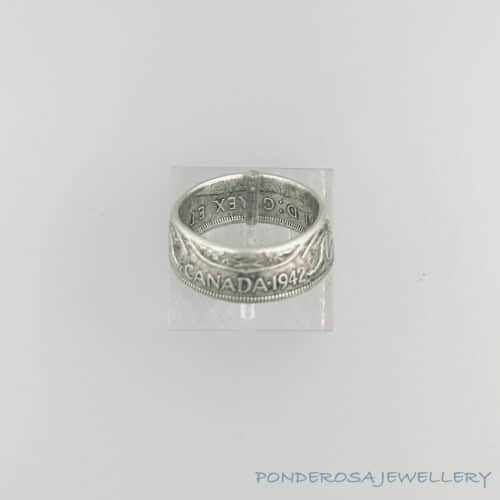 Silver Coin Ring - Fifty Cent (1942)