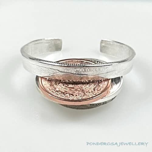 Liberty One Silver Coin - Cuff Bracelet