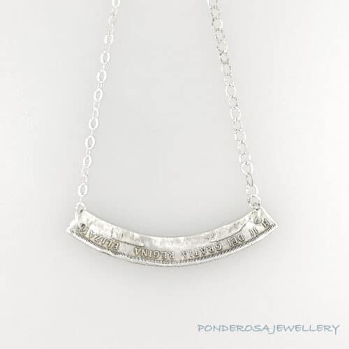 Necklace Silver Coin Necklace - Canada Quarter