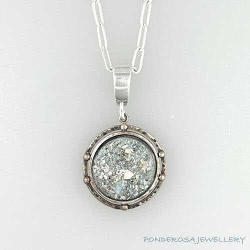 RG Patina Roman Glass Necklace - Round