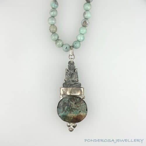 Buddha and Turquoise Pendant