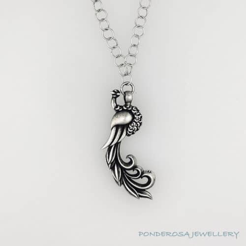 Peacock Silver Peacock Necklace