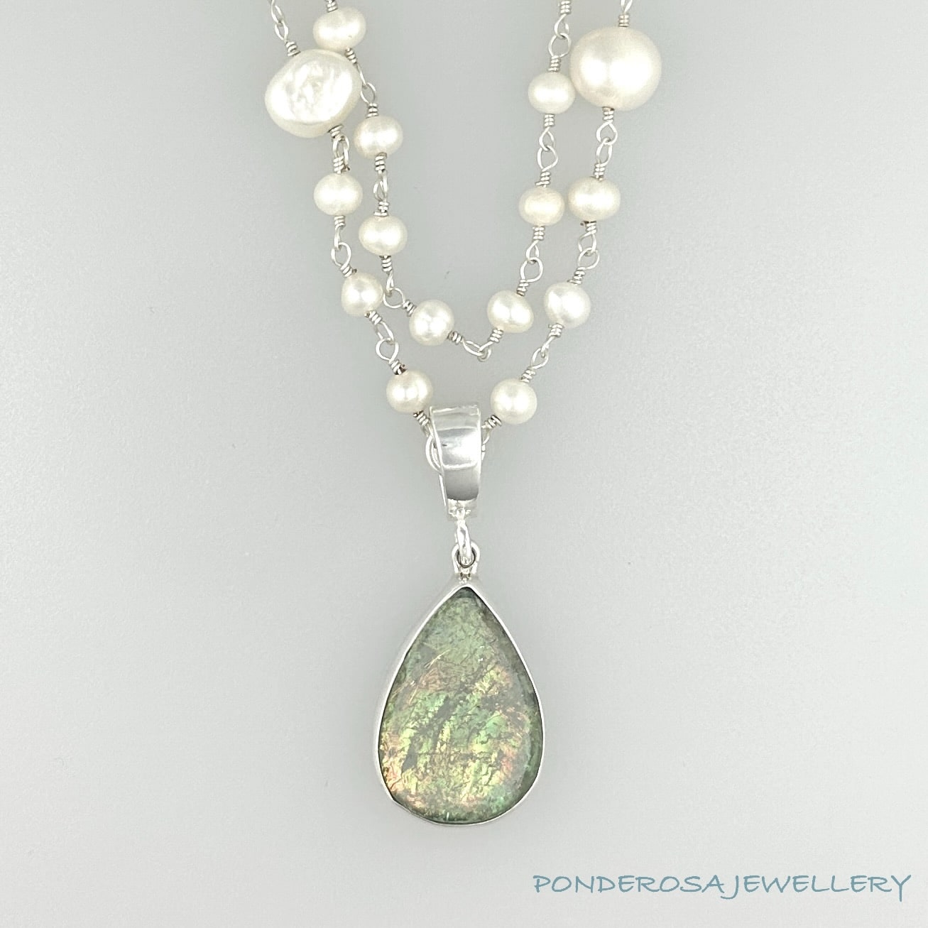 Freshwater Pearls & Patina Roman Glass