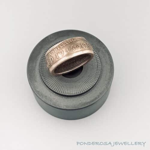 1945 Copper Coin Ring - 1/12 Shilling Liberated (1945)