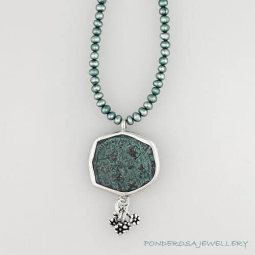 Blue RC Byzantine Empire Coin - Green Patina