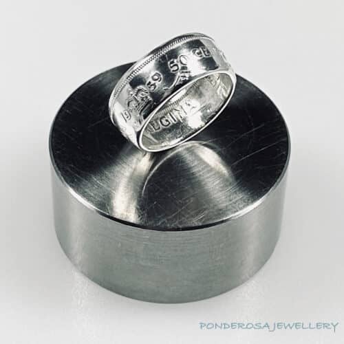 Silver Coin Ring - Fifty Cent (1959)