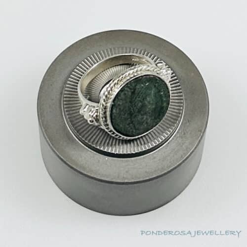 RC 7 Bronze Roman Coin Ring - Side Dot