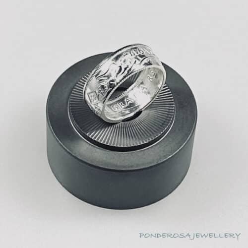 Silver Coin Ring - Fifty Cent (1949)