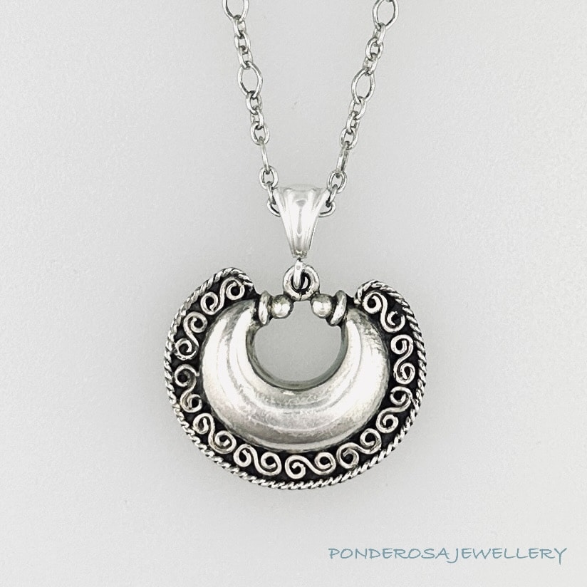 Half Moon Silver Pendant