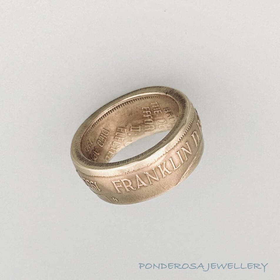 Bronze Ring (Franklin Mint - Presidential Profile Coin)