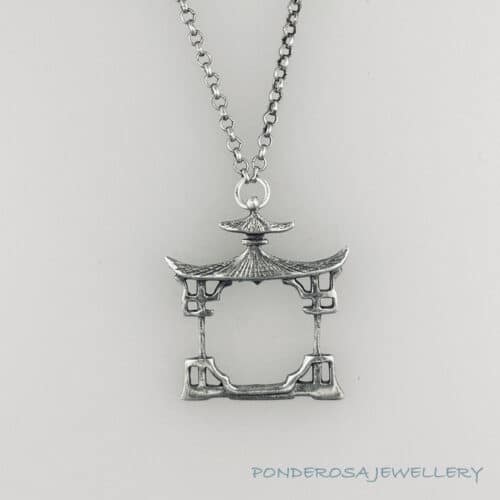 Silver Pagoda Pendant