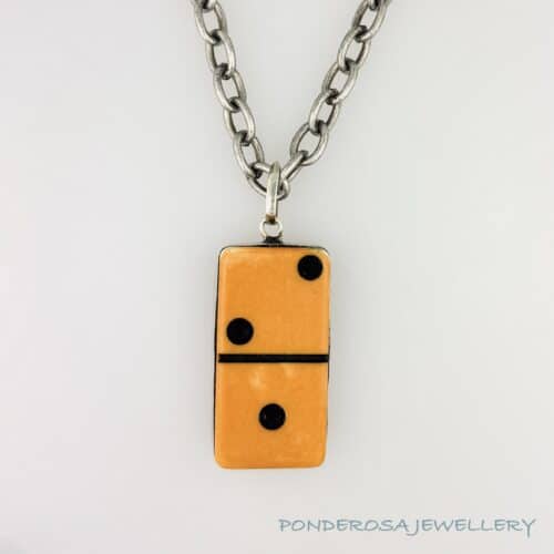 Necklace - Orange Domino