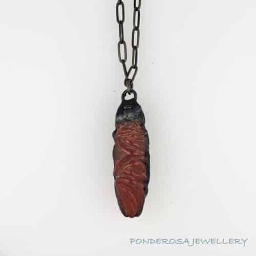 Carved Carnelian Stone Pendant
