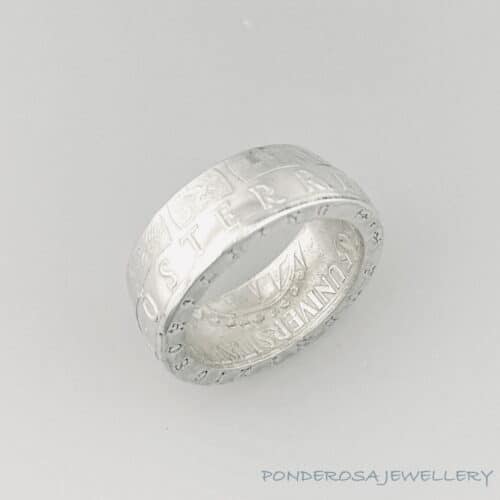 Silver Coin Ring - Austria (50 Shillings - 1965)