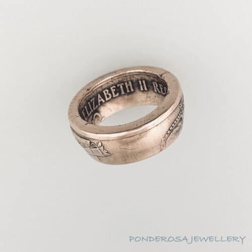Copper Coin Ring - Coronation Medallion