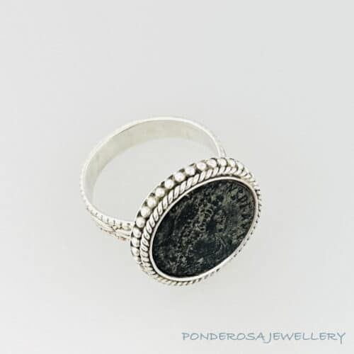 Bronze Roman Coin Ring - (Five)
