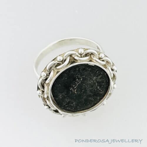 Bronze Roman Coin Ring - (Eight)