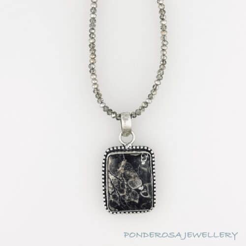 Square Jasper Stone Pendant