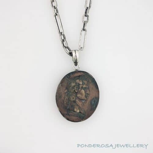 Large Metal Medallion Pendant